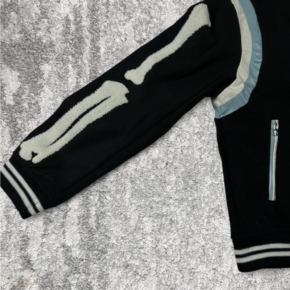 NWT Amiri Bones Varsity Jacket Black Mens Size Large - Picture 5 of 5